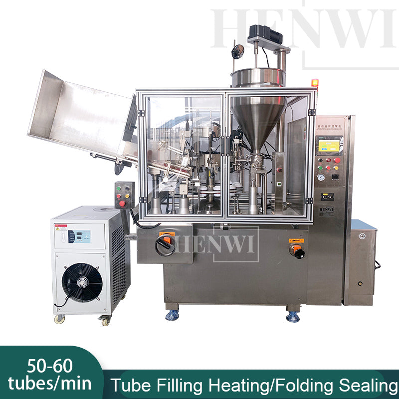 Máquina automática de llenado y sellado de tubos de plástico blando Henwi HWTM-HS Máquina de llenado y sellado de tubos PET y sellador térmico