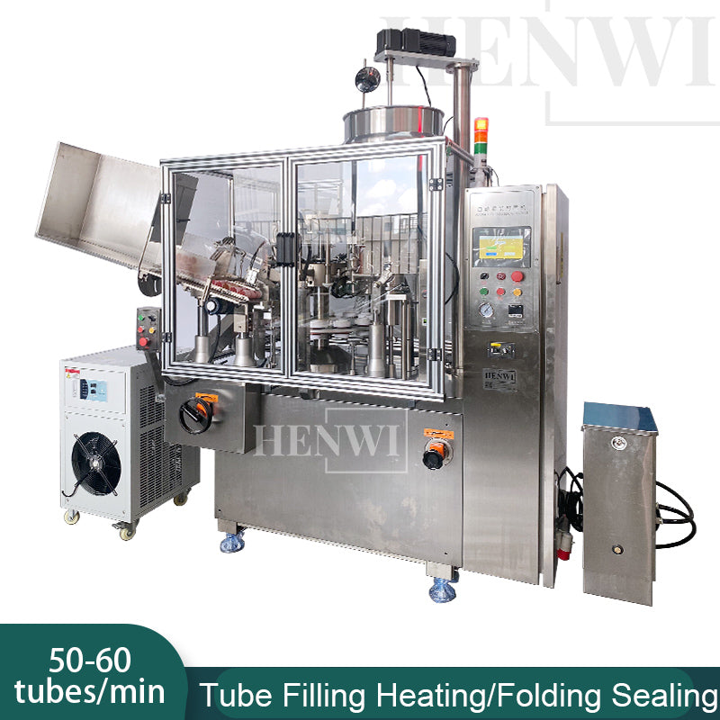 Máquina automática de llenado y sellado de tubos de plástico blando Henwi HWTM-HS Máquina de llenado y sellado de tubos PET y sellador térmico