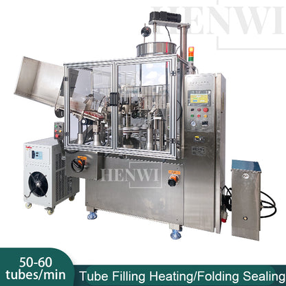 Máquina automática de llenado y sellado de tubos de plástico blando Henwi HWTM-HS Máquina de llenado y sellado de tubos PET y sellador térmico