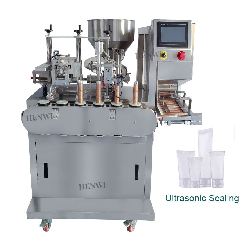 Máquina automática de llenado y sellado de tubos laminados Henwi HWTM-US Llenadora de tubos compuestos y selladora ultrasónica