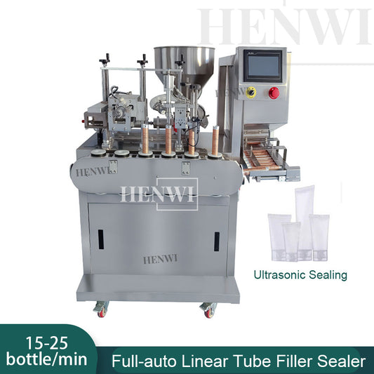 Henwi HWTM-USL Linear Model Cheap Automatic Laminated Tube Filling Sealing Machine Composited Tube Filler And Ultrasonic Sealer
