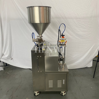 Máquina de llenado y sellado de tubos compuestos semiautomática Henwi HWTM-USS-1 Llenadora de tubos laminados y selladora por ultrasonido