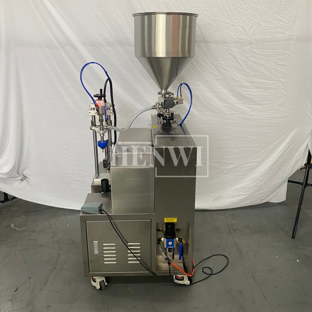 Máquina de llenado y sellado de tubos compuestos semiautomática Henwi HWTM-USS-1 Llenadora de tubos laminados y selladora por ultrasonido