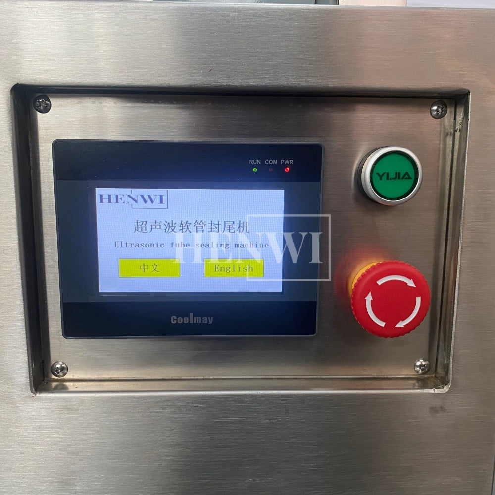 Máquina de llenado y sellado de tubos compuestos semiautomática Henwi HWTM-USS-1 Llenadora de tubos laminados y selladora por ultrasonido
