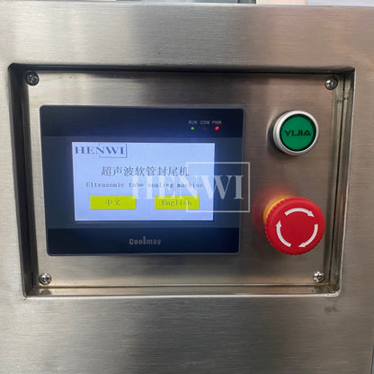Máquina de llenado y sellado de tubos compuestos semiautomática Henwi HWTM-USS-1 Llenadora de tubos laminados y selladora por ultrasonido