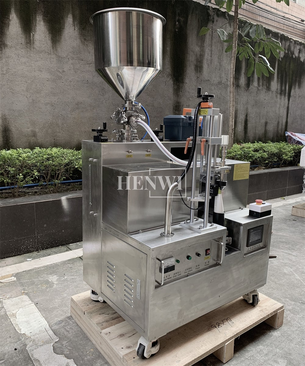 Henwi HWTM-USS-1 Semi Automatic Composited Tube Filling Sealing Machine Laminated Tube Filler And Ultrasound Sealer