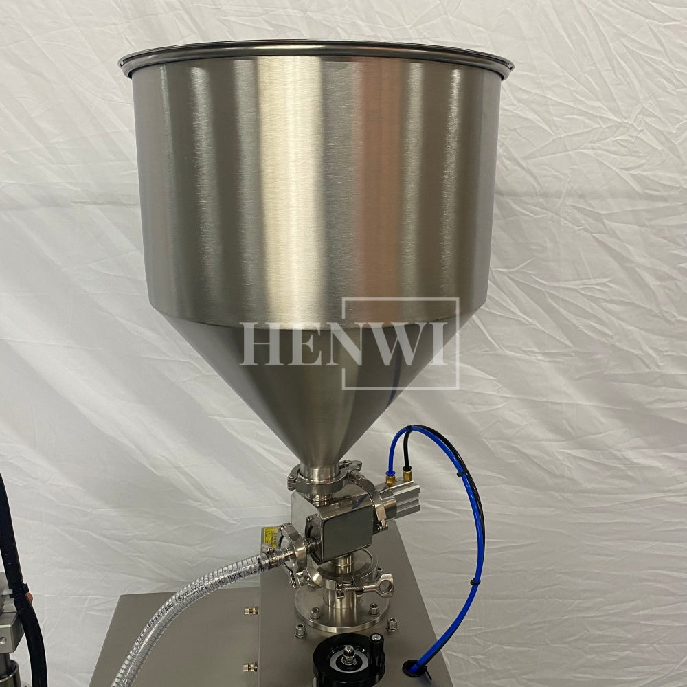 Máquina de llenado y sellado de tubos compuestos semiautomática Henwi HWTM-USS-1 Llenadora de tubos laminados y selladora por ultrasonido