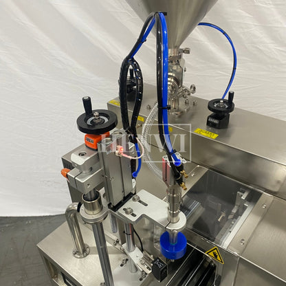 Máquina de llenado y sellado de tubos compuestos semiautomática Henwi HWTM-USS-1 Llenadora de tubos laminados y selladora por ultrasonido