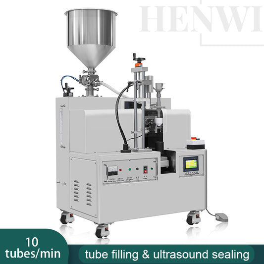 Henwi HWTM-USS-1 Semi Automatic Composited Tube Filling Sealing Machine Laminated Tube Filler And Ultrasound Sealer