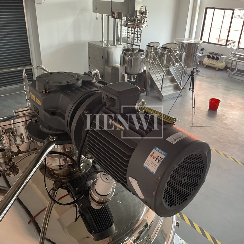 Henwi HWVM-GD-5000L Fixed Cover Model Vacuum Emulsifying Homogenizing Heating Mixer Tank Machine