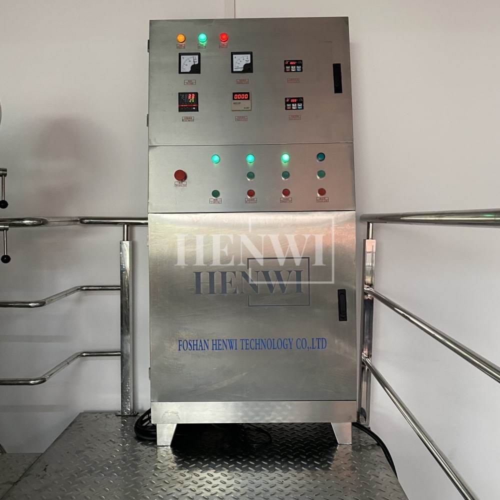 Henwi HWVM-GD-5000L Fixed Cover Model Vacuum Emulsifying Homogenizing Heating Mixer Tank Machine