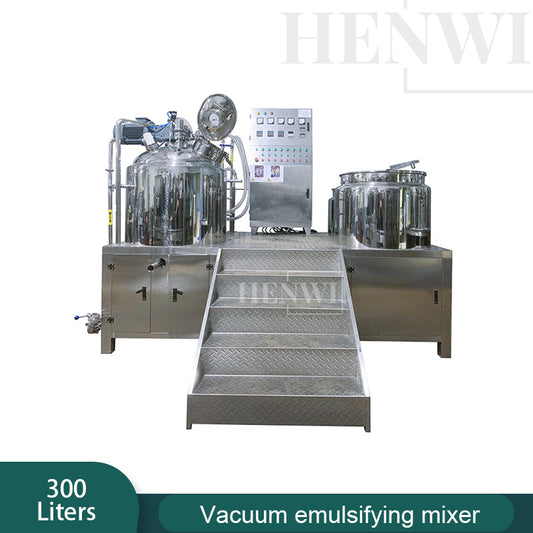 Henwi HWVM-GD-300L Fixed Cover Model Vacuum Emulsifying Homogenizing Heating Mixer Tank Machine