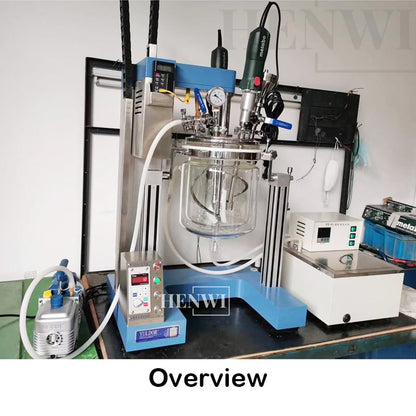 Henwi HWVM-LB-5L Laboratory Reactor Model Lab Vacuum Emulsifying Homogenizing Heating Mixer Tank Machine