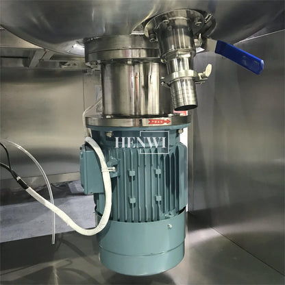 Henwi HWVM-SG-500L Double Hydraulic Lifting Cover Model Vacuum Emulsifying Homogenizing Heating Mixer Tank Machine