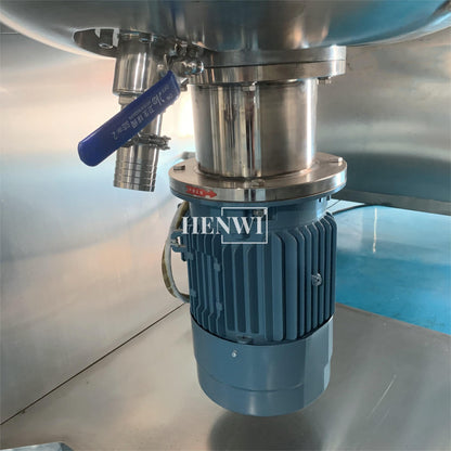 Henwi HWVM-SG-500L Double Hydraulic Lifting Cover Model Vacuum Emulsifying Homogenizing Heating Mixer Tank Machine