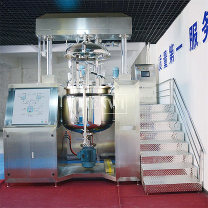 Henwi HWVM-SG-500L Double Hydraulic Lifting Cover Model Vacuum Emulsifying Homogenizing Heating Mixer Tank Machine