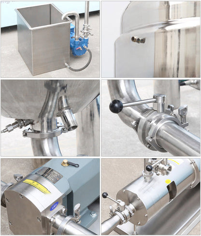 Henwi HWVMM-GD-500L Mayonnaise Making Machine Fixed Cover Model Vacuum Emulsifying Homogenizing Heating Mixer Tank Machine