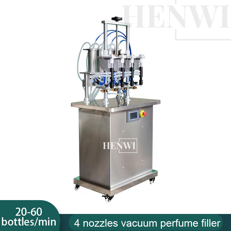 Henwi HWXS-4 Nozzles Perfume Vacuum Filling Machine Perfume Water Negative Pressure Filler Machine