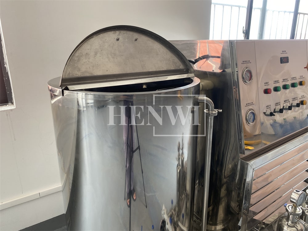 Henwi HWXS-50-1000L Perfume Making Machine Perfume Water Chilling Freezing Cooling Mixing Machine Chiller Mixer Tank