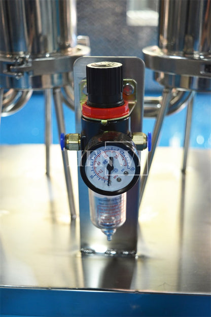 Tanque mezclador de calentamiento y homogeneización de emulsión al vacío con tapa de elevación hidráulica Henwi HWVM-LT-500L