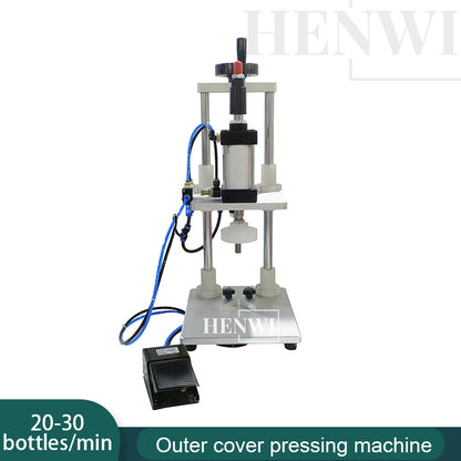 Henwi HWXS-Semi Automatic Perfume Bottle Outer Cover Pressing Machine Pneumatic Presser