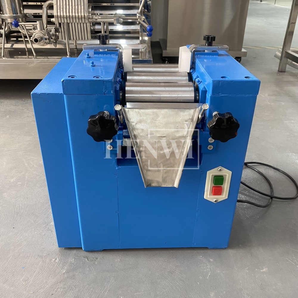 Henwi HWKH-S65 Model Three Roll Mill Lipstick Raw Material Lipgloss Powder Grinding Crushing Machine Eye Shadow Makeup Powder Pulverizer