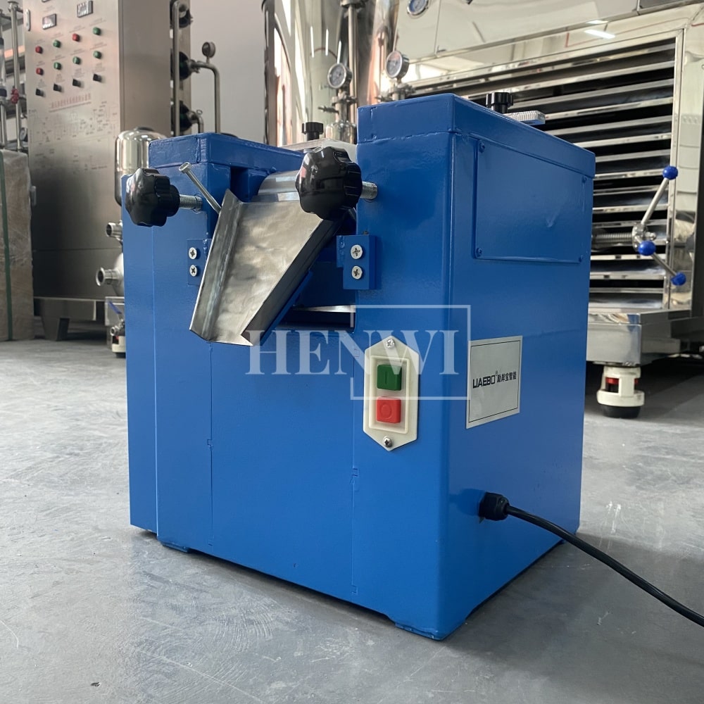Henwi HWKH-S65 Model Three Roll Mill Lipstick Raw Material Lipgloss Powder Grinding Crushing Machine Eye Shadow Makeup Powder Pulverizer