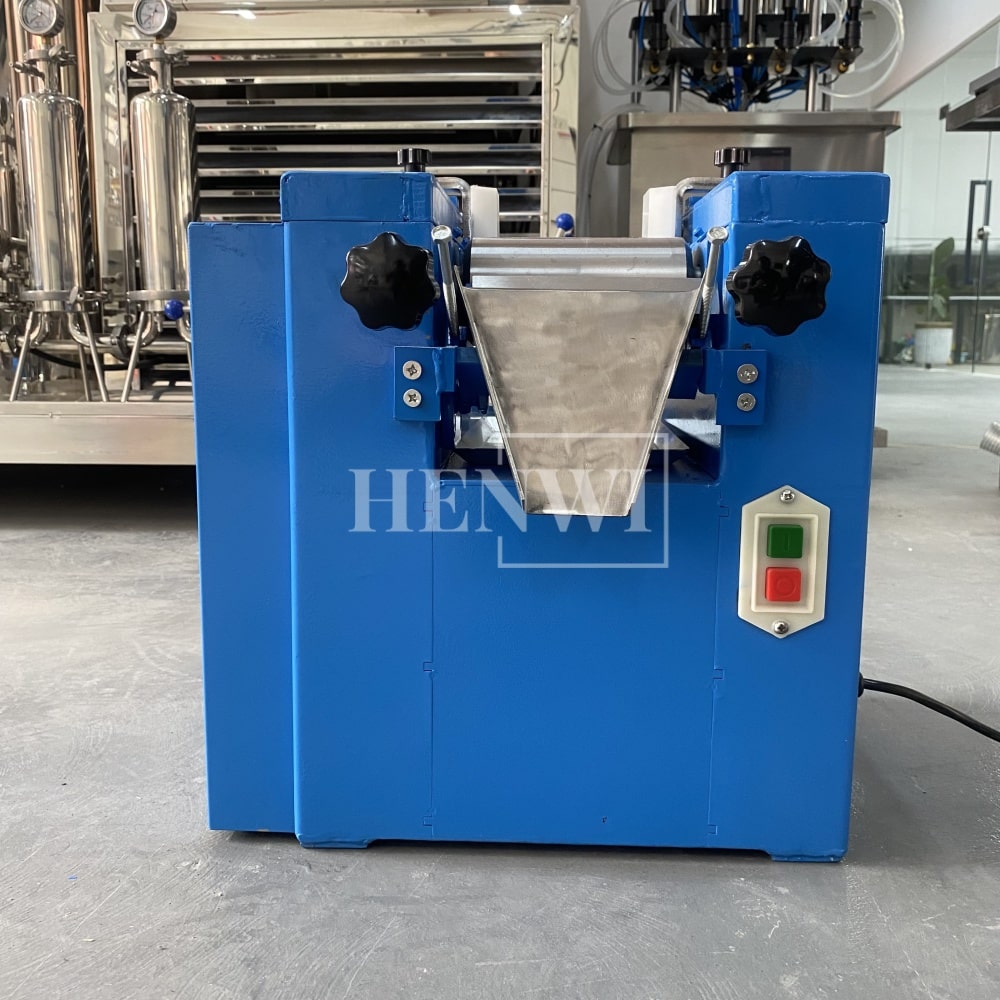 Henwi HWKH-S65 Model Three Roll Mill Lipstick Raw Material Lipgloss Powder Grinding Crushing Machine Eye Shadow Makeup Powder Pulverizer