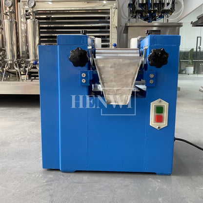 Henwi HWKH-S65 Model Three Roll Mill Lipstick Raw Material Lipgloss Powder Grinding Crushing Machine Eye Shadow Makeup Powder Pulverizer