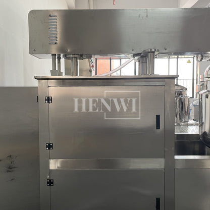 Henwi HWVM-LT-200L Hydraulic Lifting Cover Model Vacuum Emulsifying Homogenizing Heating Mixer Tank Machine