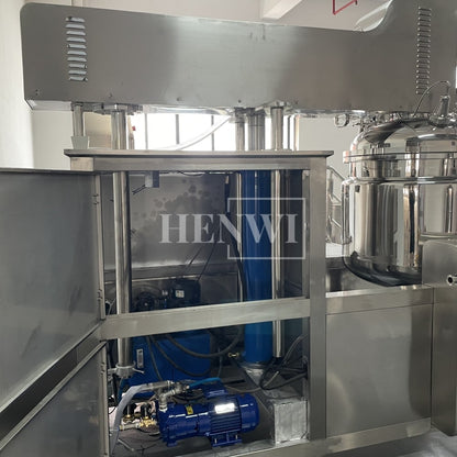 Henwi HWVM-LT-200L Hydraulic Lifting Cover Model Vacuum Emulsifying Homogenizing Heating Mixer Tank Machine