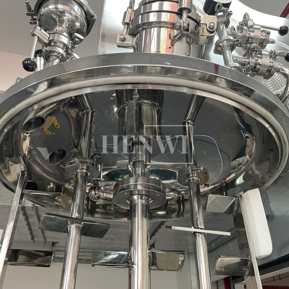 Henwi HWVM-LT-200L Hydraulic Lifting Cover Model Vacuum Emulsifying Homogenizing Heating Mixer Tank Machine