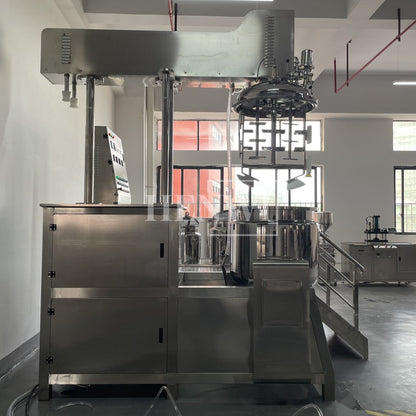 Henwi HWVM-LT-200L Hydraulic Lifting Cover Model Vacuum Emulsifying Homogenizing Heating Mixer Tank Machine