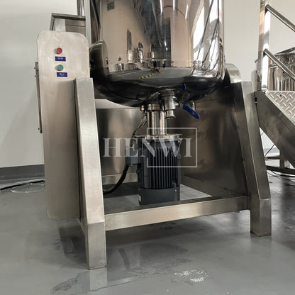 Henwi HWVM-LT-200L Hydraulic Lifting Cover Model Vacuum Emulsifying Homogenizing Heating Mixer Tank Machine