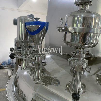 Henwi HWVM-LT-300L Hydraulic Lifting Cover Model Vacuum Emulsifying Homogenizing Heating Mixer Tank Machine