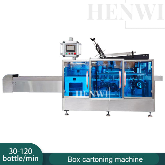 Henwi HWAM-Box Cartoning Machine Plastic Tube Paper Box Case Cream Gel Jar Toothpaste Glass Bottle Blister Boxing Encasing Machine