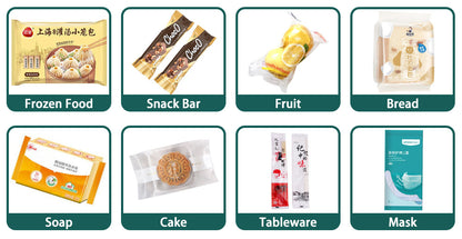 Henwi HWMB-Pillow Model Film Filling Packing Machine Food Bread Fruit Soap Cake Quick Frozen Food Horizontal Bagging Sealing Machine
