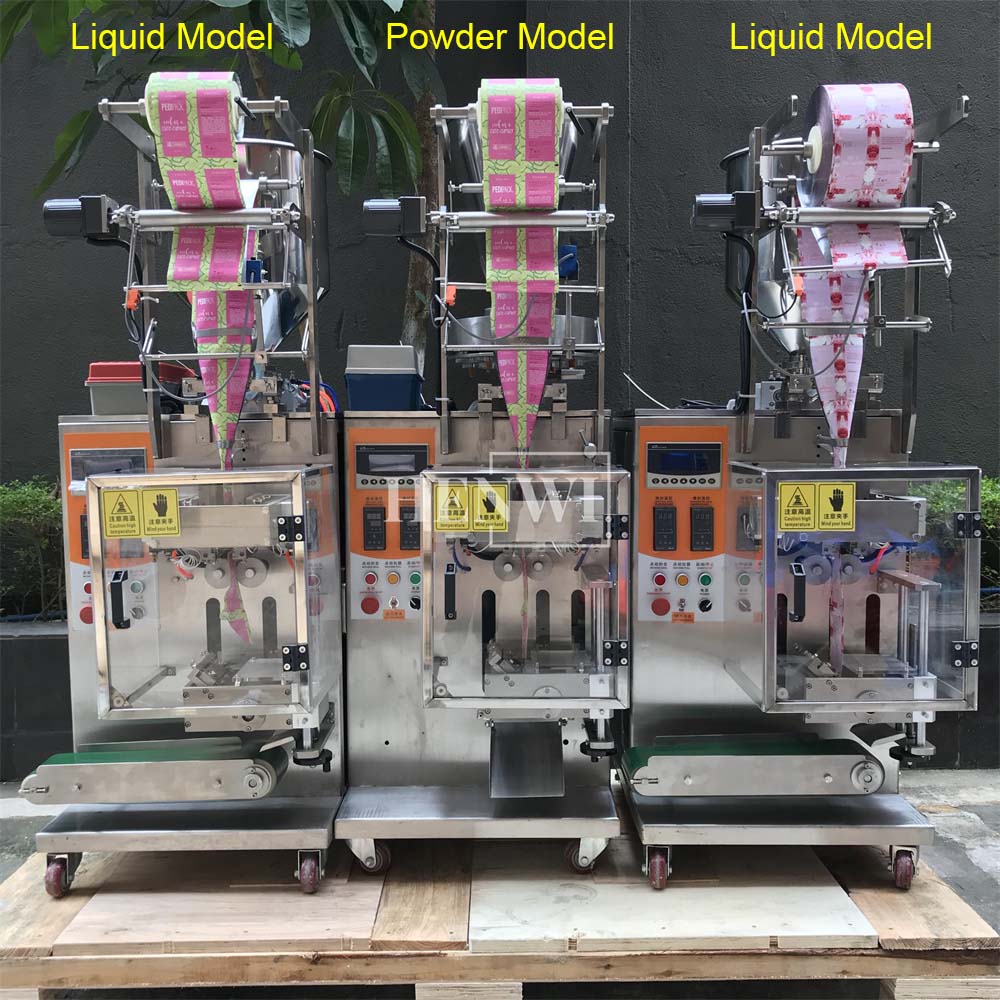 Henwi HWSM-Single Lane Liquid Sachet Filler Sealer Water Juice Honey Sauce Shampoo Cream Syrup Filling Packing Machine